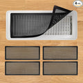 Floor Register Vent Cover, 4"x12" Magnetic Air Vent Screen Mesh Covers for Home Floor/Wall/Ceiling Registers Air Vent Filters, Black (4 Packs)