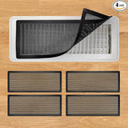 Floor Register Vent Cover, 6"x10" Magnetic Air Vent Screen Mesh Covers for Home Floor/Wall/Ceiling Registers Air Vent Filters, Black (4 Packs)