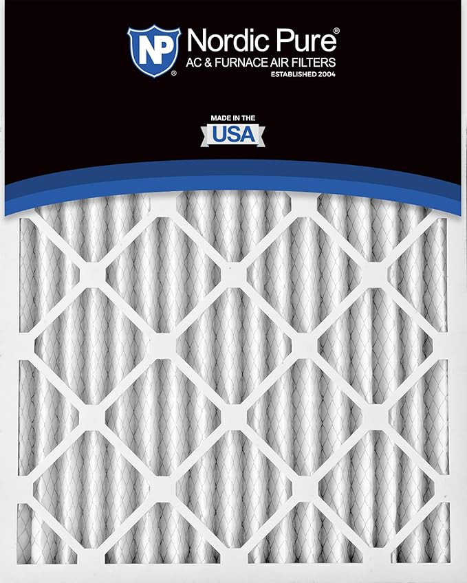 Nordic Pure 20x20x2 (19 1/2 x 19 1/2 x 1 3/4) Pleated MERV 13 Air Filters 3 Pack