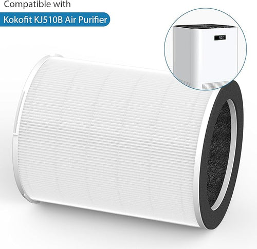 1-Pack KJ510B Replacement Filter Compatible with Kokofit KJ510B Purifier, 3-in-1 Filtration System