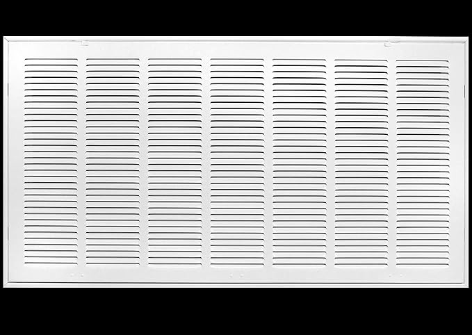 HVAC Premium 36" X 24" Steel Return Air Filter Grille for 1" Filter - Removable Face/Door - HVAC Duct Cover - Flat Stamped Face - White [Outer Dimensions: 38 5/8"w X 26 5/8"h]