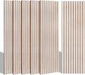BUBOS 10 Pack Large Acoustic Panels, 48"X 12"X 0.4" Sound Proof Panels for Walls,Decorative Self-Adhesive Acoustical Wall Panels,3D Slat Sound Panels for Home Office Studio (Camel 01)