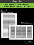10" X 8" Steel Return Air Filter Grille for 1" Filter - Easy Plastic Tabs for Removable Face/Door - HVAC DUCT COVER - Flat Stamped Face -White [Outer Dimensions: 11.75w X 9.75h]
