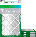 Filterbuy 16x32x1 Air Filter MERV 8 Essential Dust & Allergy Defense (4-Pack), Electrostatic Pleated HVAC AC Furnace Filters Replacement, Made in USA (Actual Size: 15.50 x 31.50 x 0.75)