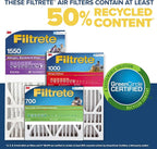 Filtrete 16x25x5 AC Furnace Air Filter, MPR 1550, MERV 12, Fits Honeywell & Trion AirBear, CERTIFIED Asthma & Allergy Friendly, Electrostatic Air Filter, 1-Pack (actual size 15.75 x 24.13 x 4.88)
