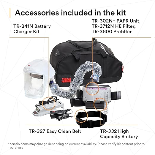 3M PAPR Respirator, Versaflo Powered Air Purifying Respirator Kit, TR-300N+ HKL, Healthcare, M/L Headcover, Lightweight, Low-Profile, Easy to Use, All-in-One Respiratory Protection for Particulates