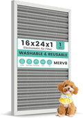 16x24x1 Reusable HVAC Furnace Air Filter, Washable Electrostatic Furnace Filter, MERV 8, Lasts a Lifetime, Breathe Fresher, Home And Office (Actual Size: 15.67x23.74x0.8 Inch)