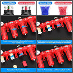 TAILONZ PNEUMATIC 0-150PSI 1/2 Inch NPT Red Industrial Grade 5 Stage Air Drying System, Particulate Filter, Coalescing Filter, Double Desiccant Dryer and Air Regulator (Manual Drainage)