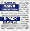Filter King 29.5x29.5x2 Air Filter | 5-PACK | MERV 8 HVAC Pleated A/C Furnace Filters | MADE IN USA | Actual Size: 29.5 x 29.5 x 1.75"