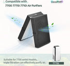 7700 Smart Filter Compatible with Blueair Air Puri-fier Protect 7700 Smart Filter Replacement for Protect 7770i & 7710i, 3-Step Filtration with True HEPA and Activate Carbon, 1-Pack