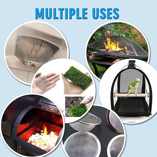 3PACK 20 Steel Mesh Screen 11”X11”(280mmX280mm), Woven Wire 304 - Never Rust 1mm Hole Keep Rodent Out or Make Any Shapes by Valchoose