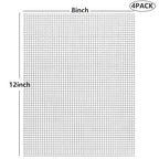 Stainless Steel Mesh 10Mesh with 0.7MM Wire Dia,4Pack 12x8inch(305x203mm) Hard and Heat Resisting Screen Sturdy Metal Mesh Sheets for DIY Projects,Aire Vent,Cage,Garden,Covered,BBQ Net