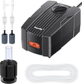 Pawfly 50 GPH Aquarium Air Pump for 10-60 Gallon Fish Tanks Dual Outlet Adjustable Ultra Quiet Aerator Pump with Airline Tubing, Air Stones Connectors, Check Valves and Nano Bio Sponge Filter