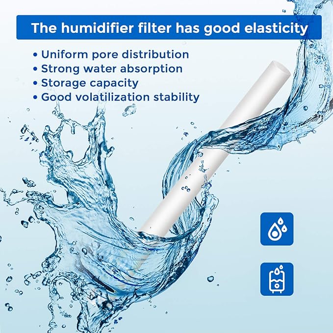 40 Pieces Humidifier Filter Cotton Refill Travel Mini Humidifier Filters Sticks Car Filters Replacement Parts for Portable Personal USB Powered Smart H20 in Office Bedroom(2.75 Inch)