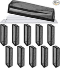 Zonon 12 Pcs 4 x 14 Inch Floor Register Trap Cover Vent Screen for Home Vent Mesh Elastic Band Filter Floor Register Trap Keeps Pet Hair, Food Out(Black)