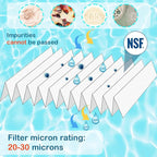 6540-502 Hot Tub Filter Cartridge Replaces for Filbur FC-2812, Sundance Series 850 780 6540-502, PPS750, Darlly PP2002, Inner Pre Filter Disposable for Pool and Spa, 1 Pack