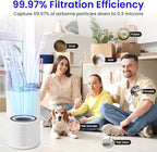 2-Pack Core 300 Replacement Filter Compatible with LEVOIT Core 300 and Core 300S Air Purifier, H13 True HEPA & Activated Carbon, Replace Core300-RF, White