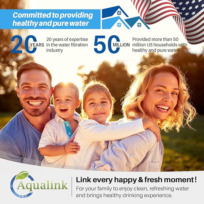 AQUALINK PP10BB-CC 5 Micron 10" x 4.5" Whole House Sediment Activated Carbon Water Filter Replacement for GE FXHTC, GXWH40L, GXWH35F, GNWH38S, RFC-BBSA, W50PEHD, DuPont WFHD13001