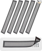 YOKIVE 6 Pcs Magnetic Floor Vent Covers, Floor Register Cover PVC Mesh Air Vent Screen Filters, Great for Home Floor, Wall, Ceiling, Catch Debris Hair Dust (Black, 12-Inch x 2-Inch)