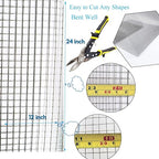 Upgraded 2PACK SS Wire Mesh, 4 Mesh Completely Welded, 12 X 24 in(310mm X 620mm), Stainless 304, Easy to Cut and Make Straight, Never Rust by Valchoose