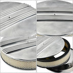 14 x 3 Inch Round Polished Air Cleaner Kit Half Finned Drop Base Compatible with Chevy Ford GM