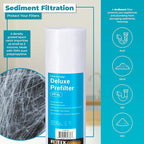 Reverse Osmosis Alkaline pH+ Water Filter Set | 10 Replacement Water Filters with 100 GDP Membrane | 1 Year Supply | Under Sink RO Water Filter | PP, GAC, CTO, ROM, PC, ALK | Universal 10 Inch Size