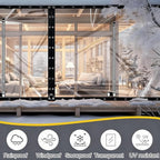Curtain Patio Enclosure, Water Proof PVC Curtains for Gazebos with Zip, Transparent Outdoor Tarps for Patio Enclosure, Camping, Porch(1.6x1.8m)