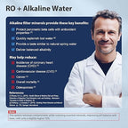 iSpring RCC7AK, NSF Certified, 75 GPD, Alkaline 6-Stage Reverse Osmosis System, pH+ Remineralization RO Water Filter System Under Sink, Patented Top-Mounted Faucet Design for Easy Installation