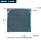 120mm Aluminum Fan Filter Grill Black