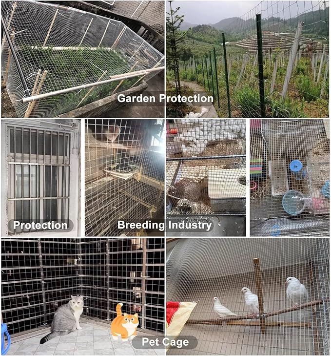 Garden Chicken Wire Animals Enclosure 304 Stainless Steel Woven Wire Mesh Welded Mesh Galvanised Steel Wire Hard and Heat Resisting Wire Mesh Used for Many Projects (Size : L:1m-H:1m-0.6cm)