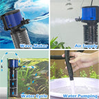 TARARIUM Aquarium Filter Powerful 700GPH for 100-400 Gallon Large Fish Tank Small Pond Fountain, Wave-Maker Submersible Water Pump Turtle Tank Filter for Saltwater & Freshwater System