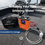 Purewell® K8680 RO Water Purifier System,10-Stage RV Portable Water Filtration Survival with UV,Desalination Rate Reaches 95%,Survival Gear Purification for Drinking,Team Camping，Travel(Orange)