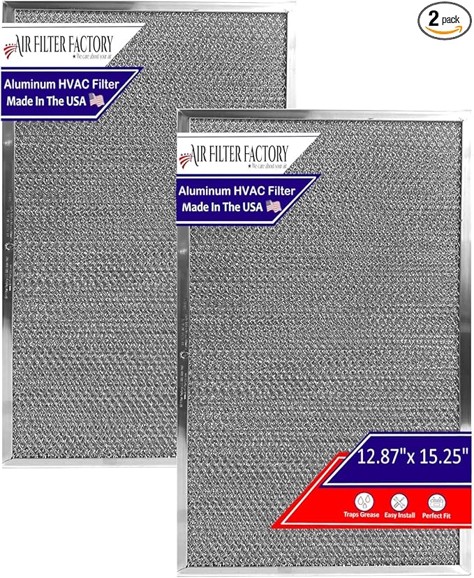 Air Filter Factory Compatible Replacement For R1-0855, EAC1625 Aluminum Furnace HVAC Pre/Post Filters 2-Pack
