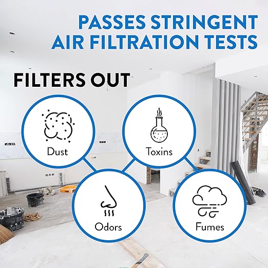 Bundle of Dri-Eaz HEPA 700 Air Scrubber, Industrial Air Filtration System + Following Filters: 1" HEPA (12-Pack) + 1" Carbon (4-Pack) + 2" Pleated (6-Pack) + Synthetic (8-Pack)