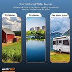 Watersafe The Original Water Testing Kit for Drinking Water, Well and Tap Water, Sensitive Lead in Water Test, Bacteria, Hardness, pH, Nitrates, Easy Instructions, Lab-Accurate Results, 2 Pack