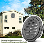3inch 304 Stainless Steel Air Vents, Louvered Grille Cover Vent Hood Flat Ducting Ventilation Air Vent Wall Air Outlet with Fly Screen Mesh for House (3 inch Black Paint Cover （70mm）)