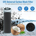 32-Pack Replacement GE GXWH04F Activated Carbon Block Filter - Universal 10 inch Filter for GE HOUSEHOLD PRE-FILTRATION SYSTEM