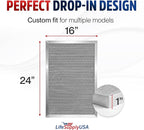 16x24x1 Electrostatic Air Filter, MERV 8, Washable, Reusable Furnace AC/HVAC Filter, Energy Saving, Easy to Clean, Long-Lasting by LifeSupplyUSA