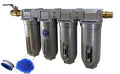 THB 4 Stage High Flow Industrial Ultra Clean Compressed Air Filter Dryer Combination (3/4" NPT, 11oz, Manual Drain)