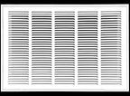 HVAC Premium 25" X 12" Steel Return Air Filter Grille for 1" Filter - Fixed Hinged - HVAC DUCT COVER - Flat Stamped Face - White [Outer Dimensions: 27 5/8"w X 14 5/8"h]