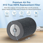 Air Pro HEPA Tri-Power Filter Compatible with Molekule Air Pro | Air Purifier, Multi-Stage Filtration System with Activated Carbon Air Pro Filter, 2 Pack