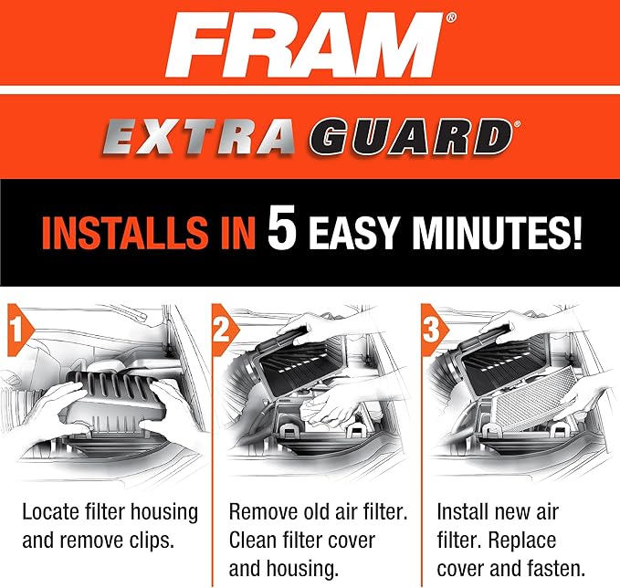 FRAM Extra Guard CA11895 Replacement Engine Air Filter for 2013-2022 Toyota (4.0L, 4-6L & 5.7L), Provides Up to 12 Months or 12,000 Miles Filter Protection