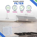 Bagean Stove Hood Vent Filter 9.87" x 11.62" 97007894 Compatible with Broan Range Hood Filter Replacement - Fit's Nutone Kitchen Exhaust Fan Screen - Blocks Grease & Filters Over Oven Air (1-Pack)