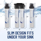 Pentair Everpure H-1200 Drinking Water System, EV928200, NSF Certified to Reduce Lead & PFOA/PFOS, Dual Cartridge System with Filter Head, Cartridges and Hardware, 1,000 Gallon Capacity, 0.5 Micron
