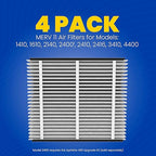 AprilAire 410 Replacement Filter for AprilAire Whole House Air Purifiers - MERV 11, Clean Air & Dust, 16x25x4 Air Filter (Pack of 4)