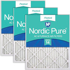 Nordic Pure 14x25x1 (Actual Size: 13 1/2 x 24 1/2 x 3/4) Pleated MERV 14 Air Filters 3 Pack