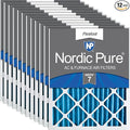 Nordic Pure 20x20x2 (Actual Size: 19 1/2 x 19 1/2 x 1 3/4) Pleated MERV 7 Air Filters 12 Pack