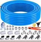 Compressed Air Line Kit, 3/4 Inch ID x 100FT HDPE-Aluminum Compressed Air Piping System, Garage Air Compressor Line Kit Accessories for Shop | 200 PSI | 85PCS