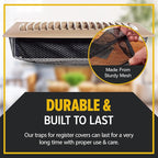 HAAK - Floor Vent Cover Trap, Durable Screen That Attaches Easily to Vent Covers for Home Floor, 4-Pack Air Vent Filters for Trapping Debris, Easy to Install and Remove, 4 x 12 inches Each