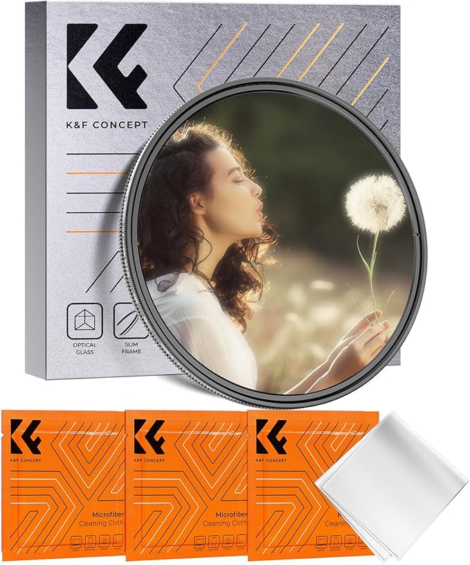 K&F CONCEPT 82mm Black Diffusion Mist 1/4 & Variable ND2-32 in-1 Filter Cinematic Effect Neutral Density Filter for Camera Lens with 18 Multi-Layer Coatings (K- Series)